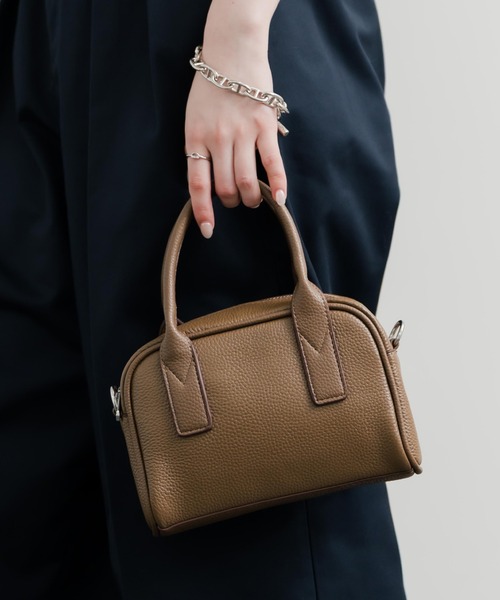 Rocky Monroe(ロッキーモンロー)の「2WAY PUレザーミニボストンバッグ ハンドバッグ ショルダーバッグ(ボストンバッグ・レディース・ブラウン/ベージュ/ブラック/ホワイト・FREE)」の21枚目の写真