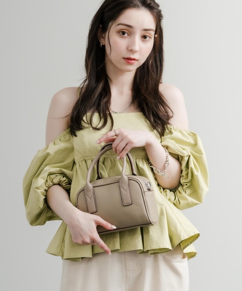 Rocky Monroe(ロッキーモンロー)の「2WAY PUレザーミニボストンバッグ ハンドバッグ ショルダーバッグ(ボストンバッグ・レディース・ブラウン/ベージュ/ブラック/ホワイト・FREE)」の22枚目の写真