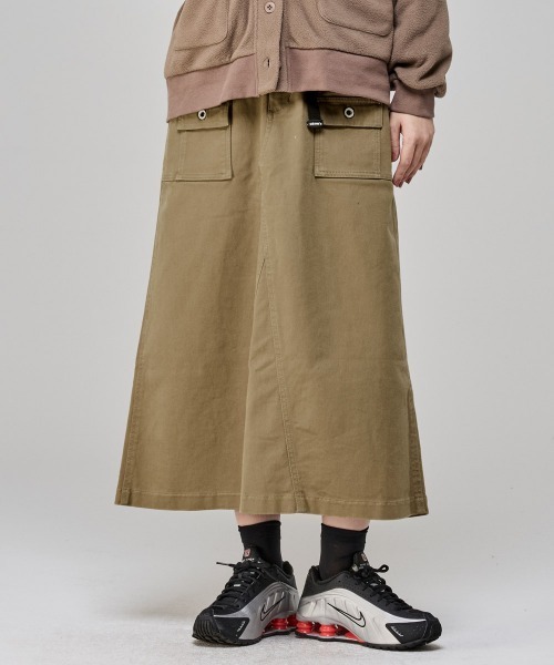 KRIFF MAYER Lady's Collection（クリフメイヤーレディースコレクション）の「【ウエスト調節･フレア】クライミングブッシュスカート（スカート・レディース・ブラック/カーキ/オフホワイト/キャメル/タン/ネイビー・MEDIUM/LARGE）」の6枚目の写真