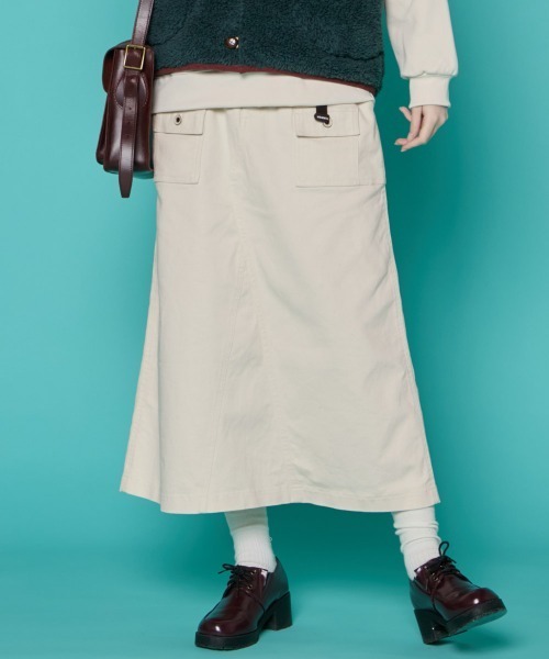 KRIFF MAYER Lady's Collection（クリフメイヤーレディースコレクション）の「【ウエスト調節･フレア】クライミングブッシュスカート（スカート・レディース・ブラック/カーキ/オフホワイト/キャメル/タン/ネイビー・MEDIUM/LARGE）」の2枚目の写真