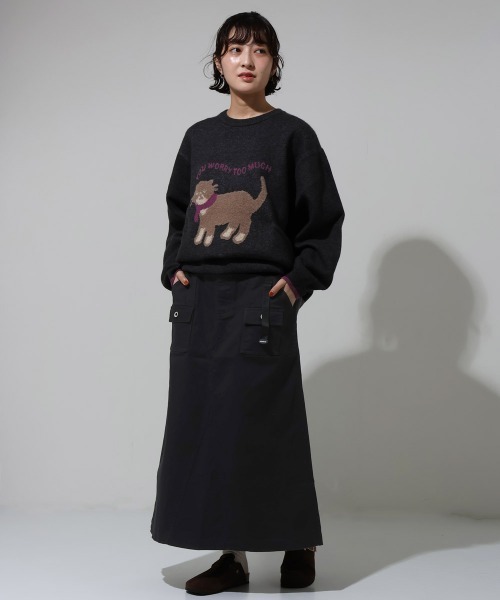 KRIFF MAYER Lady's Collection（クリフメイヤーレディースコレクション）の「【ウエスト調節･フレア】クライミングブッシュスカート（スカート・レディース・ブラック/カーキ/オフホワイト/キャメル/タン/ネイビー・MEDIUM/LARGE）」の13枚目の写真