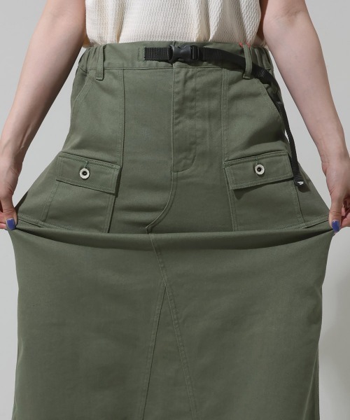 KRIFF MAYER Lady's Collection（クリフメイヤーレディースコレクション）の「【ウエスト調節･フレア】クライミングブッシュスカート（スカート・レディース・ブラック/カーキ/オフホワイト/キャメル/タン/ネイビー・MEDIUM/LARGE）」の15枚目の写真