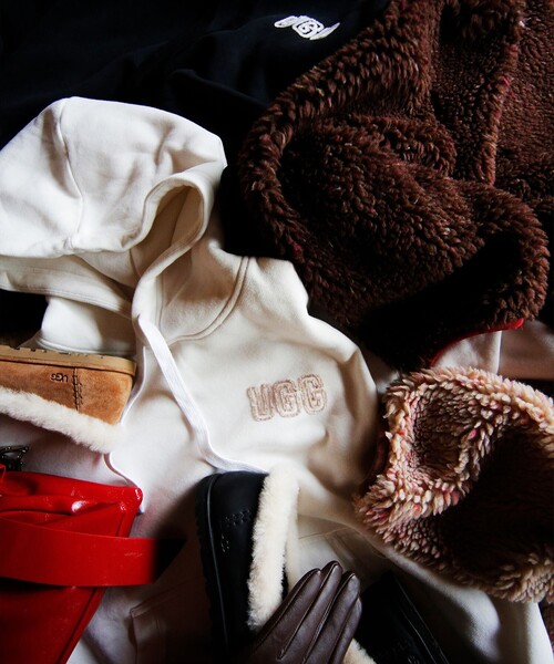 UGG（アグ）の「UGG(R) for Ray BEAMS / LOGO HOODIE（パーカー・レディース・ブラック/ホワイト・SMALL）」の7枚目の写真