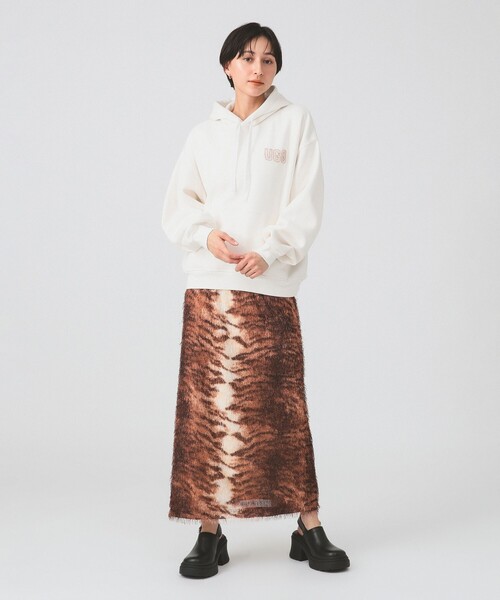 UGG（アグ）の「UGG(R) for Ray BEAMS / LOGO HOODIE（パーカー・レディース・ブラック/ホワイト・SMALL）」の8枚目の写真