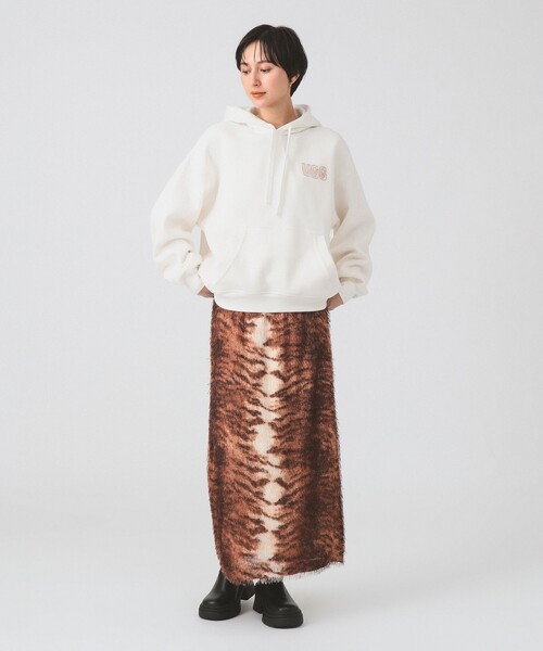 UGG（アグ）の「UGG(R) for Ray BEAMS / LOGO HOODIE（パーカー・レディース・ブラック/ホワイト・SMALL）」の9枚目の写真