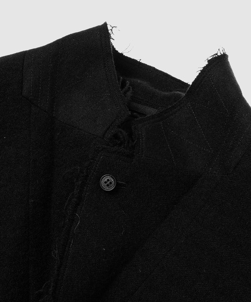 COMME des GARCONS HOMME(コム デ ギャルソン・オム)の「WOOL HERRINGBONE COAT(ステンカラーコート・メンズ・ブラック・L/M/S/XS)」の3枚目の写真