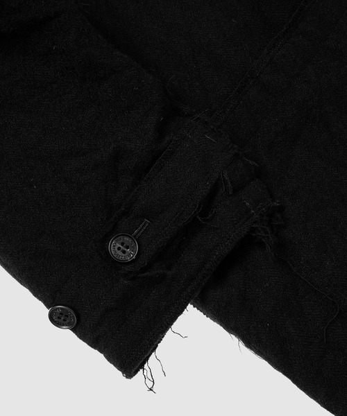 COMME des GARCONS HOMME(コム デ ギャルソン・オム)の「WOOL HERRINGBONE COAT(ステンカラーコート・メンズ・ブラック・L/M/S/XS)」の5枚目の写真