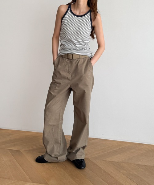CANAL JEAN（キャナルジーン）の「Miller　カップ付アメスリタンクトップ（タンクトップ・レディース・レッド系その他/ネイビー系/ブラウン系その他・ONE SIZE）」の5枚目の写真