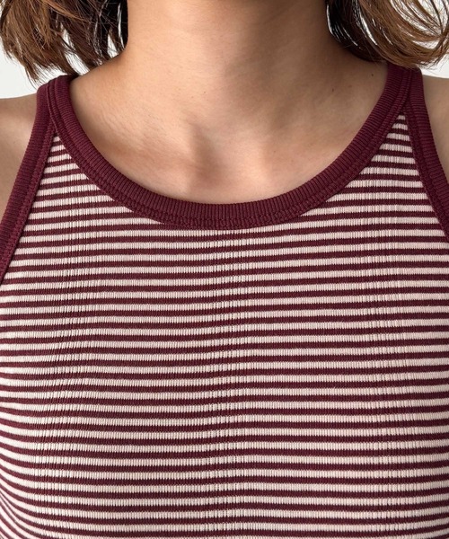 CANAL JEAN（キャナルジーン）の「Miller　カップ付アメスリタンクトップ（タンクトップ・レディース・レッド系その他/ネイビー系/ブラウン系その他・ONE SIZE）」の12枚目の写真