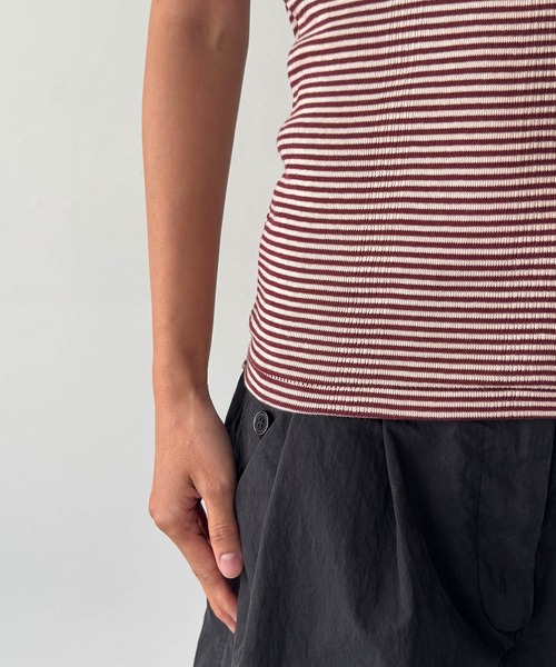 CANAL JEAN（キャナルジーン）の「Miller　カップ付アメスリタンクトップ（タンクトップ・レディース・レッド系その他/ネイビー系/ブラウン系その他・ONE SIZE）」の13枚目の写真