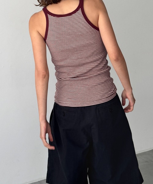 CANAL JEAN（キャナルジーン）の「Miller　カップ付アメスリタンクトップ（タンクトップ・レディース・レッド系その他/ネイビー系/ブラウン系その他・ONE SIZE）」の15枚目の写真