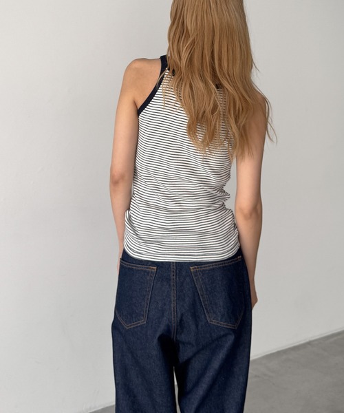 CANAL JEAN（キャナルジーン）の「Miller　カップ付アメスリタンクトップ（タンクトップ・レディース・レッド系その他/ネイビー系/ブラウン系その他・ONE SIZE）」の8枚目の写真