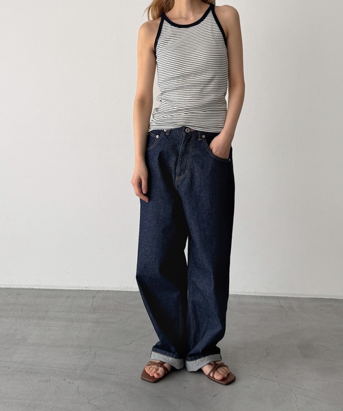 CANAL JEAN（キャナルジーン）の「Miller　カップ付アメスリタンクトップ（タンクトップ・レディース・レッド系その他/ネイビー系/ブラウン系その他・ONE SIZE）」の9枚目の写真