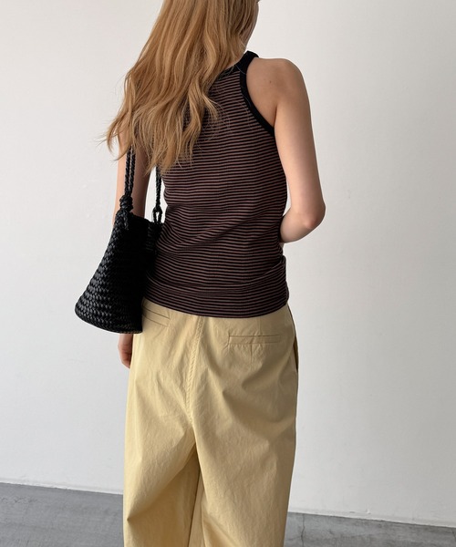 CANAL JEAN（キャナルジーン）の「Miller　カップ付アメスリタンクトップ（タンクトップ・レディース・レッド系その他/ネイビー系/ブラウン系その他・ONE SIZE）」の11枚目の写真