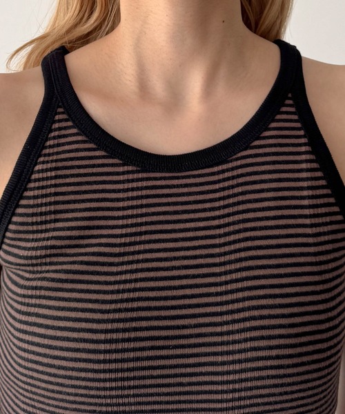 CANAL JEAN（キャナルジーン）の「Miller　カップ付アメスリタンクトップ（タンクトップ・レディース・レッド系その他/ネイビー系/ブラウン系その他・ONE SIZE）」の16枚目の写真