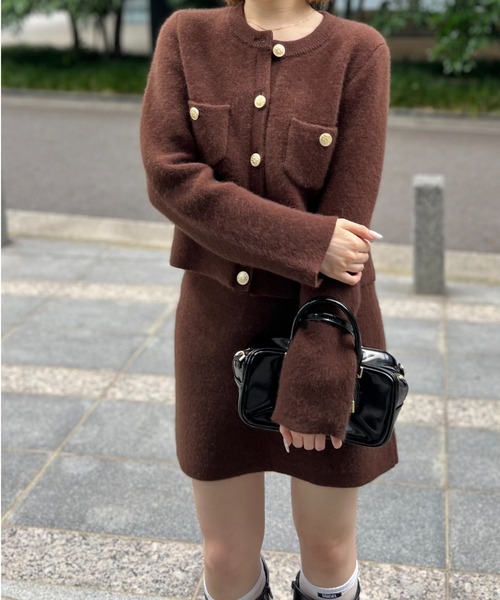 SNIDEL（スナイデル）の「フォックスニットスカート（スカート・レディース・イエロー/ライトグレー/ブラウン/ライトブルー・F）」の8枚目の写真