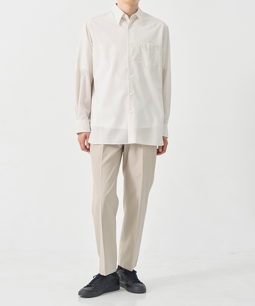 MARKAWARE 白スラックス MARKAWARE/マーカウェア】FLAT TAPERED EASY TROUSERS