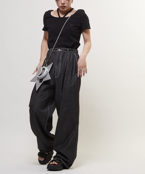 【売約済み】コンバースTOKYO LIGHT DENIM WIDE PANTS CONVERSE TOKYO｜【限定展開】LIGHT DENIM WIDE PANTS | Rakuten