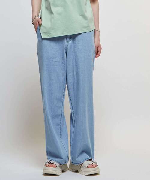 限定展開】LIGHT DENIM WIDE PANTS(SET UP)（デニムパンツ）｜CONVERSE