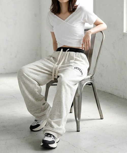 NinaetLina(ニナエリナ)の「スエットパンツ(スウェットパンツ・レディース・ブラック/グレー・FREE)」の9枚目の写真