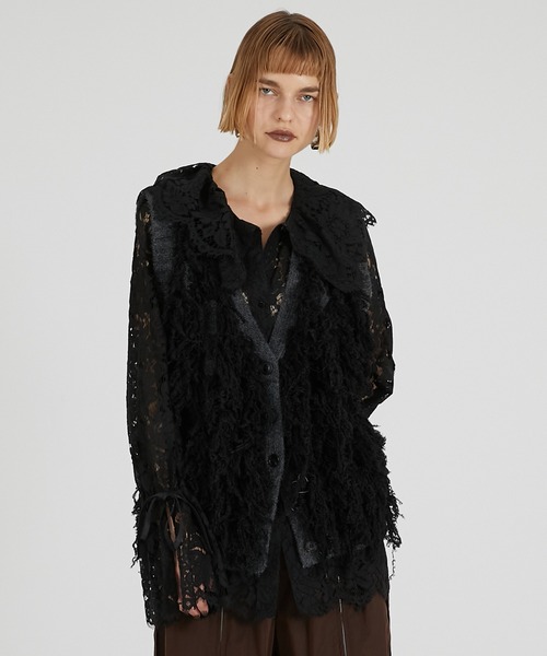 PRANK PROJECT（プランクプロジェクト）の「フラッフィーニットベスト / Fluffy Knit Vest（ベスト・レディース・ブラック/ホワイト・FREE）」の2枚目の写真