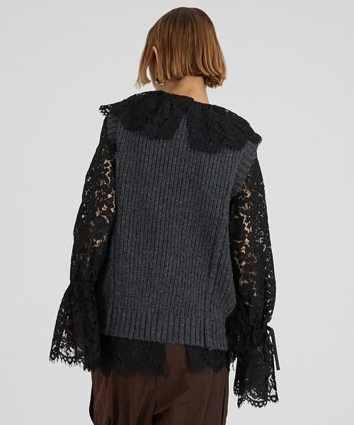 PRANK PROJECT（プランクプロジェクト）の「フラッフィーニットベスト / Fluffy Knit Vest（ベスト・レディース・ブラック/ホワイト・FREE）」の10枚目の写真