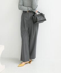 URBAN RESEARCH ROSSO WOMEN | ウール混防シワハイウエストワイドスラックス(その他パンツ)