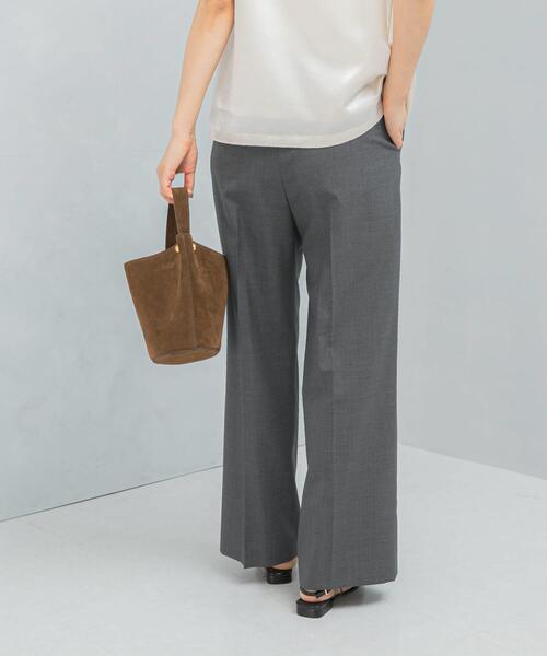 URBAN RESEARCH ROSSO WOMEN（アーバンリサーチ　ロッソ）の「ウール混防シワハイウエストワイドスラックス（その他パンツ・レディース・グレー/ベージュ/ネイビー・34/36/38/TALL）」の15枚目の写真