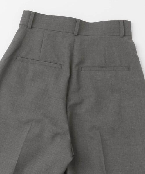 SIMPLE PROJECT ウール混ワイドスラックス　Sサイズ　ブラック ウールセミワイドスラックス ユニセックス chw24a072