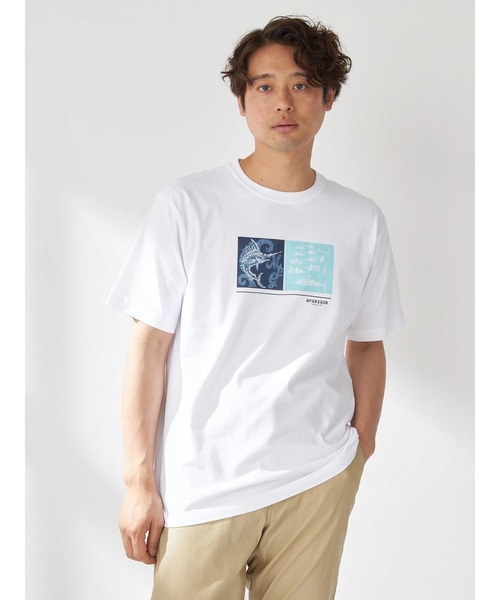 McGREGOR（マックレガー）の「リゾートTシャツ（カジキプリント）（Tシャツ/カットソー・メンズ・ネイビー/グレー/アイボリー・M/L）」の2枚目の写真
