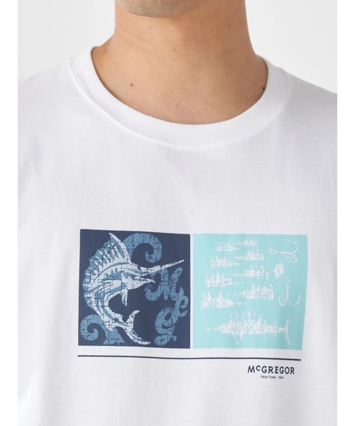 McGREGOR（マックレガー）の「リゾートTシャツ（カジキプリント）（Tシャツ/カットソー・メンズ・ネイビー/グレー/アイボリー・M/L）」の9枚目の写真