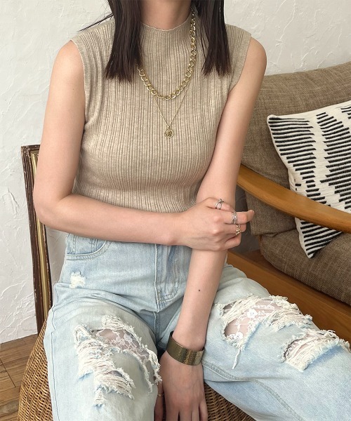 Rejoule(リジュール)の「レースダメージデニムパンツ(デニムパンツ・レディース・ライトブルー・S/M)」の10枚目の写真