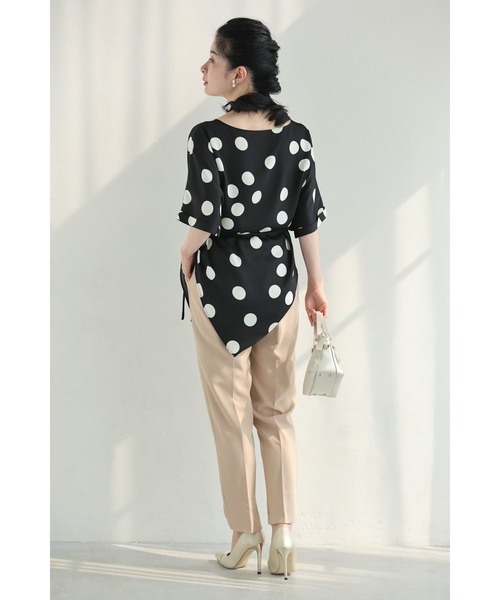 cawaii（カワイイ）の「（黒）艶めくドット柄プルオーバートップス（コサージュベルト付き）（Tシャツ/カットソー・レディース・ブラック・FREE）」の14枚目の写真