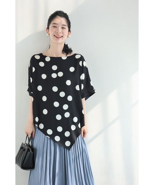 cawaii（カワイイ）の「（黒）艶めくドット柄プルオーバートップス（コサージュベルト付き）（Tシャツ/カットソー・レディース・ブラック・FREE）」の20枚目の写真