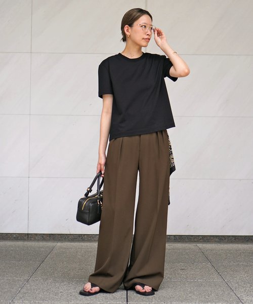 追加 コンパクトTシャツ(Tシャツ/カットソー)|AP STUDIO(エーピー 追加 コンパクトTシャツ(Tシャツ/カットソー)|AP STUDIO(エーピー