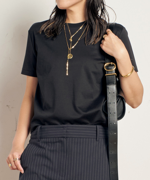 追加 コンパクトTシャツ(Tシャツ/カットソー)|AP STUDIO(エーピー 追加 コンパクトTシャツ(Tシャツ/カットソー)|AP STUDIO(エーピー