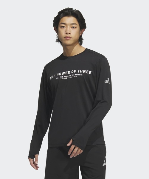 adidas（アディダス）の「アディダスアダプテーション レギュラーフィット 長袖Tシャツ / ロンT / アディダス adidas（Tシャツ/カットソー・メンズ・ホワイト/ブルー/ブラック・XX-LARGE/3XL/LARGE/MEDIUM/SMALL/X-LARGE/X-SMALL）」の3枚目の写真