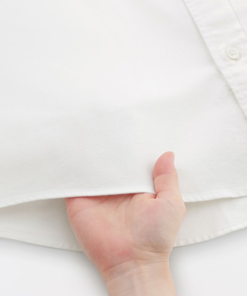 無印良品（ムジルシリョウヒン）の「紳士　洗いざらしオックススタンドカラー長袖シャツ（シャツ/ブラウス・メンズ・ダークグレー/サンドベージュ/ホワイト/ダークネイビー/カーキ・S/M/L/XL）」の7枚目の写真