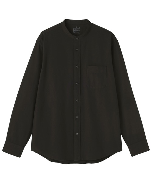 無印良品（ムジルシリョウヒン）の「紳士　洗いざらしオックススタンドカラー長袖シャツ（シャツ/ブラウス・メンズ・ダークグレー/サンドベージュ/ホワイト/ダークネイビー/カーキ・S/M/L/XL）」の9枚目の写真