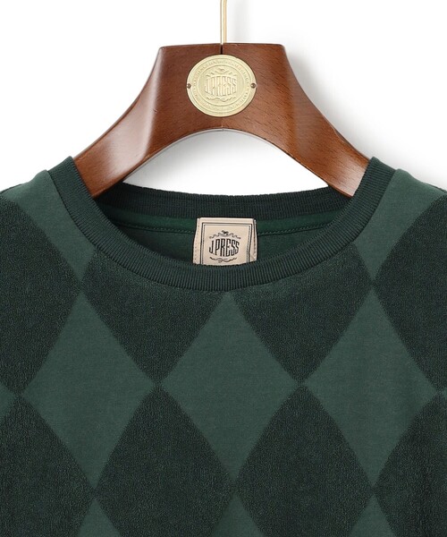 J.PRESS(ジェイプレス)の「アーガイルワントーンリンクス ロングスリーブ Tシャツ(Tシャツ/カットソー・メンズ・グリーン系/ライトグレー系/ネイビー系・MEDIUM/SMALL/X-LARGE/LARGE)」の13枚目の写真