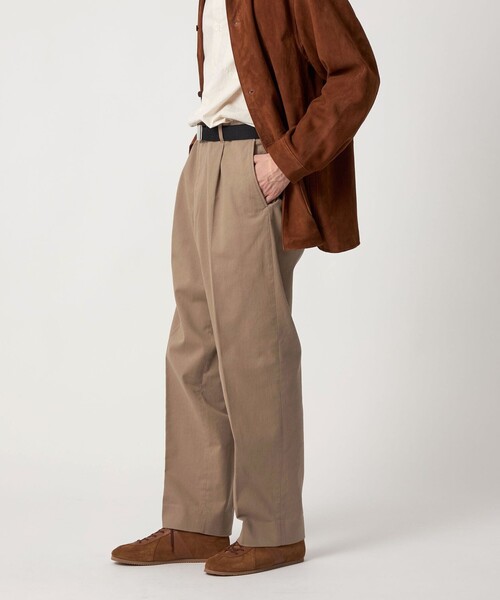 セール】＜Steven Alan＞ ブラッシュド コットン アウト ワンプリーツ