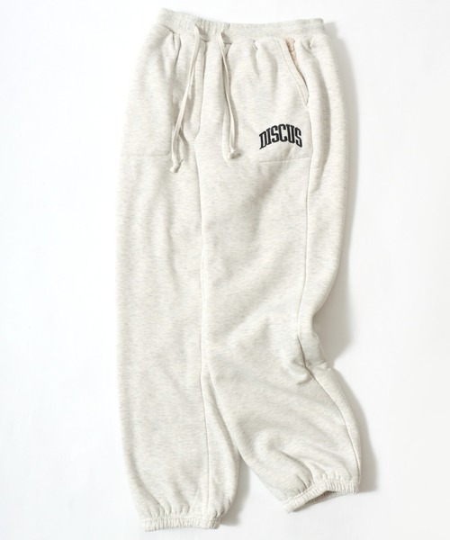 DISCUS（ディスカス）の「2025AW DISCUS/ディスカス 裏ボアフリース カレッジワンポイントロゴ刺繍 スウェットパンツ（スウェットパンツ・メンズ・スミクロ/グレー/オートミール/ネイビー/ブラック・M/XL/L）」の4枚目の写真