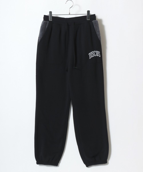 DISCUS（ディスカス）の「2025AW DISCUS/ディスカス 裏ボアフリース カレッジワンポイントロゴ刺繍 スウェットパンツ（スウェットパンツ・メンズ・スミクロ/グレー/オートミール/ネイビー/ブラック・M/XL/L）」の13枚目の写真