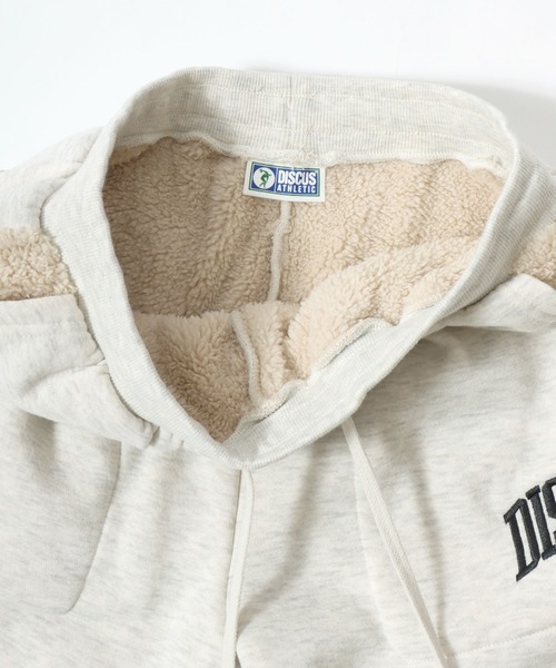 DISCUS（ディスカス）の「2025AW DISCUS/ディスカス 裏ボアフリース カレッジワンポイントロゴ刺繍 スウェットパンツ（スウェットパンツ・メンズ・スミクロ/グレー/オートミール/ネイビー/ブラック・M/XL/L）」の19枚目の写真