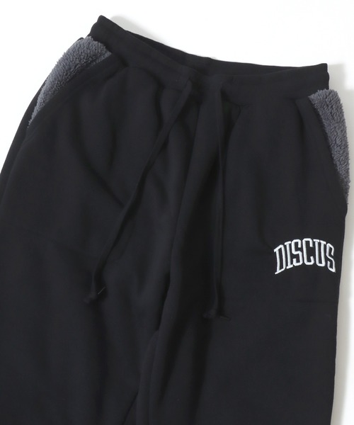 DISCUS（ディスカス）の「2025AW DISCUS/ディスカス 裏ボアフリース カレッジワンポイントロゴ刺繍 スウェットパンツ（スウェットパンツ・メンズ・スミクロ/グレー/オートミール/ネイビー/ブラック・M/XL/L）」の6枚目の写真