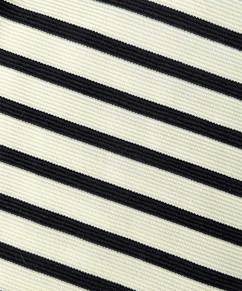 ELFRANK(エルフランク)の「パワーショルダー ボーダー クルーネック プルオーバー カットソー(Tシャツ/カットソー・レディース・ネイビー/ブラック/アイボリー・M/L)」の9枚目の写真