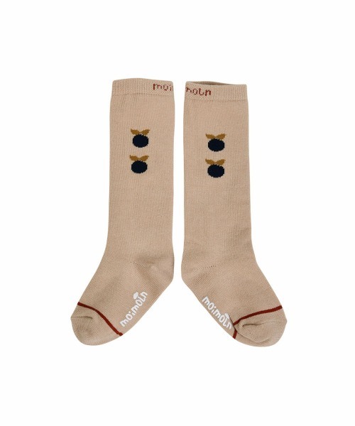 moimoln（モイモルン）の「ブルーベリーロングソックス（ソックス/靴下・キッズ・ネイビー/ベージュ・14.0cm/16.0cm/12.0cm/10cm）」の2枚目の写真