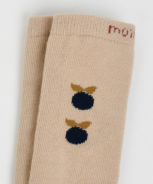 moimoln（モイモルン）の「ブルーベリーロングソックス（ソックス/靴下・キッズ・ネイビー/ベージュ・14.0cm/16.0cm/12.0cm/10cm）」の6枚目の写真