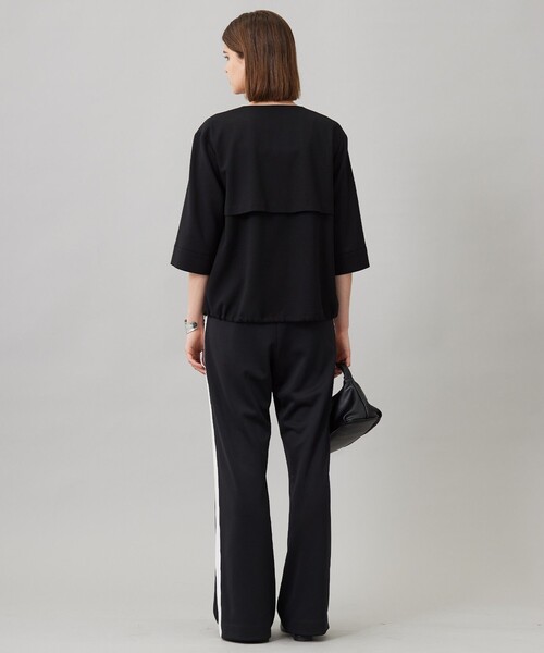 ウール2WAYストレッチ ノーカラーブルゾン（ブルゾン）｜ICB