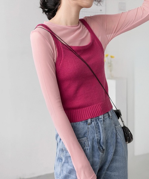 by LEGNA(バイレグナ)の「シアーメッシュトップス(その他トップス・レディース・ピンク/グリーン/ブラック/ホワイト/イエロー/ラベンダー・FREE)」の10枚目の写真